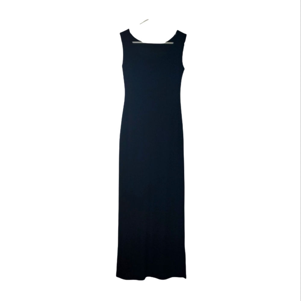 Women's stretch crystal black dress